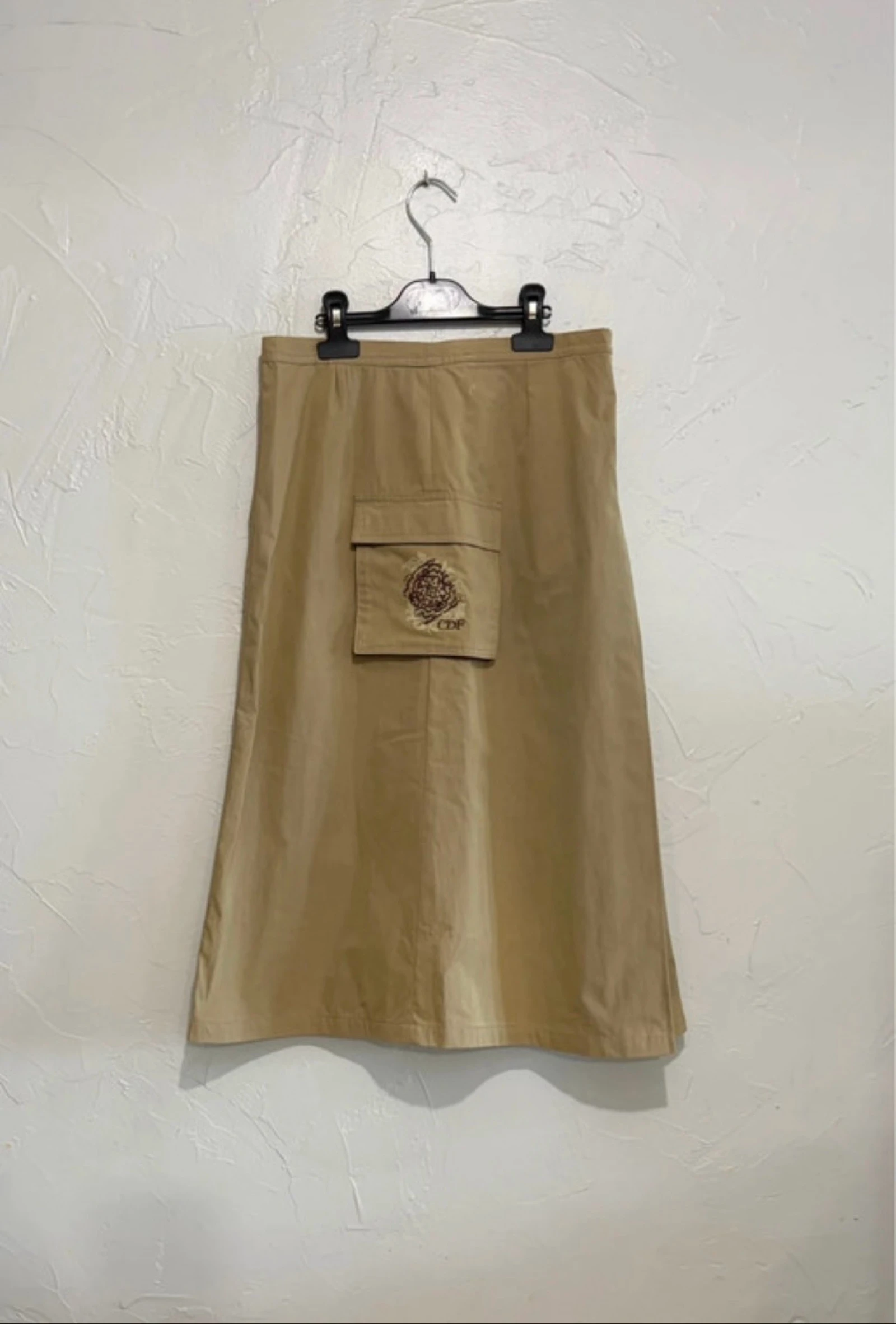 Jupe beige vintage taille haute 40
